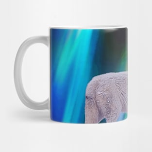 Aurora Borealis Wolf Song Mug